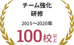 チーム強化研修 2015～2020年100校以上